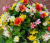 Hanging basket with artificial yellow petunias L15