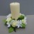 Candle ring with Ivory Roses and Stephanotis