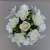 Pot for memorial vase with artificial white lilies & roses