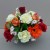 Artificial Flower pot with red cream roses and orange gerberas