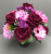 Pot for memorial vase with  pink gerberas and burgundy roses