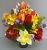 Artificial Flower grave pot with yellow daffodils and orange tulips