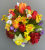 Artificial Flower grave pot with yellow daffodils and orange tulips