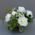 Centerpiece for wedding table with artificial ivory roses & peonies