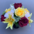 Cemetery pot with yellow lilies and burgundy roses