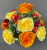 Cemetery pot with yellow & orange roses