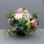 Centerpiece for wedding table with artificial cream & vintage pink roses