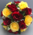 Cemetery pot with artificial  Red Yellow roses -20